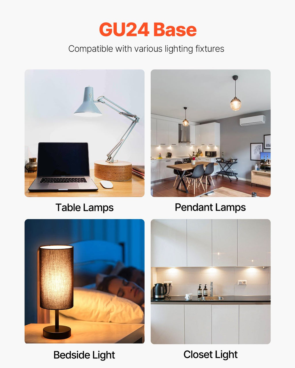 4-Pack 13W CFL Bulbs – Warm 2700K, GU24 Twist & Lock Base