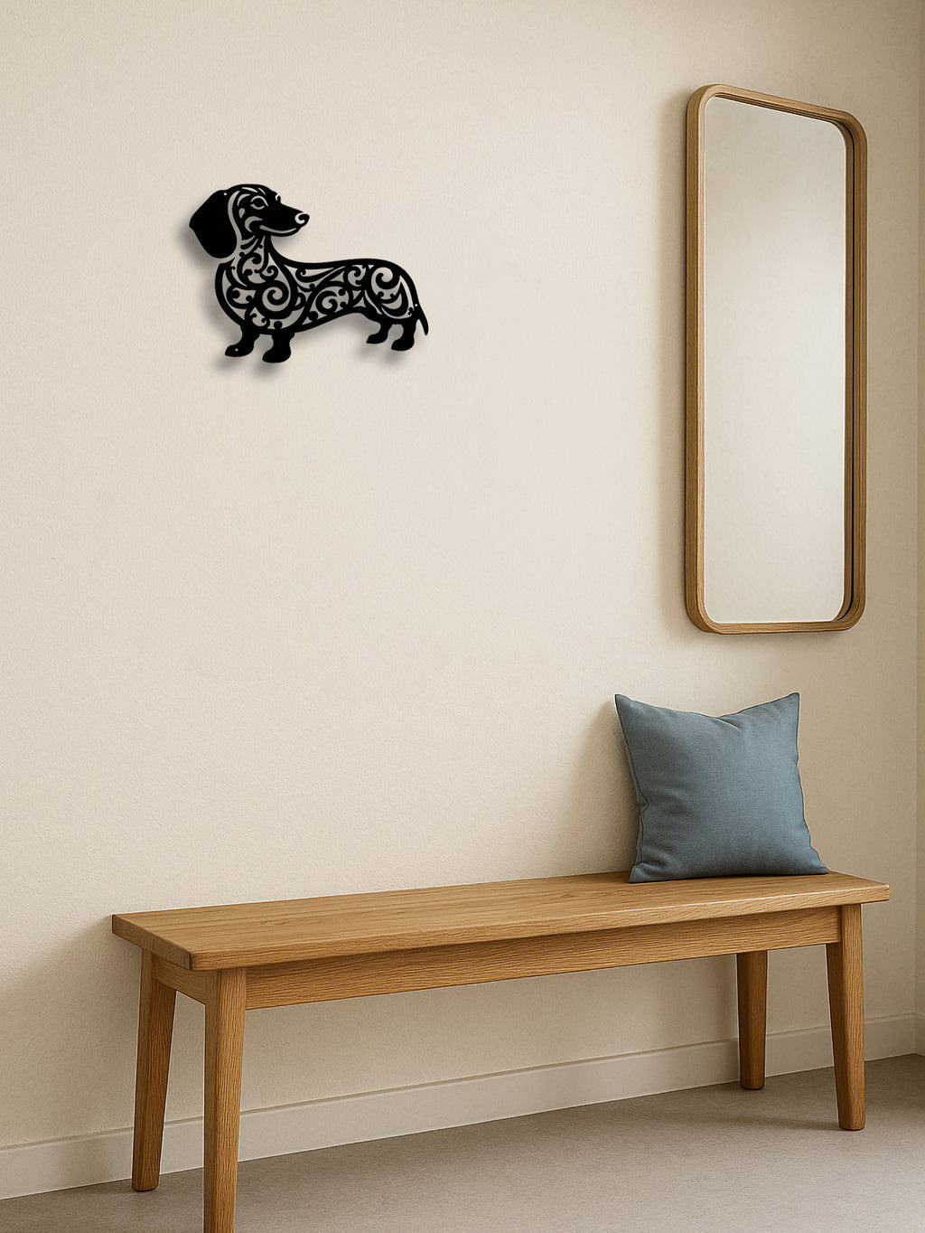 Iron Dachshund Dog Metal Wall Art,Modern Home & Outdoor Decor For Living Room