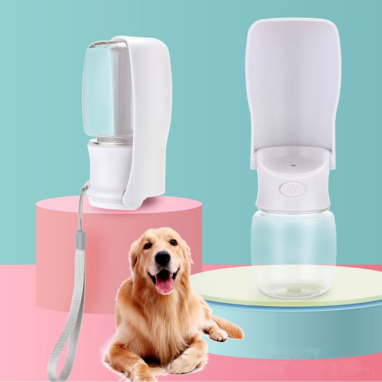 Dog Portable Foldable Water Bottle, Travel Pet Water Dispenser 350/550ml