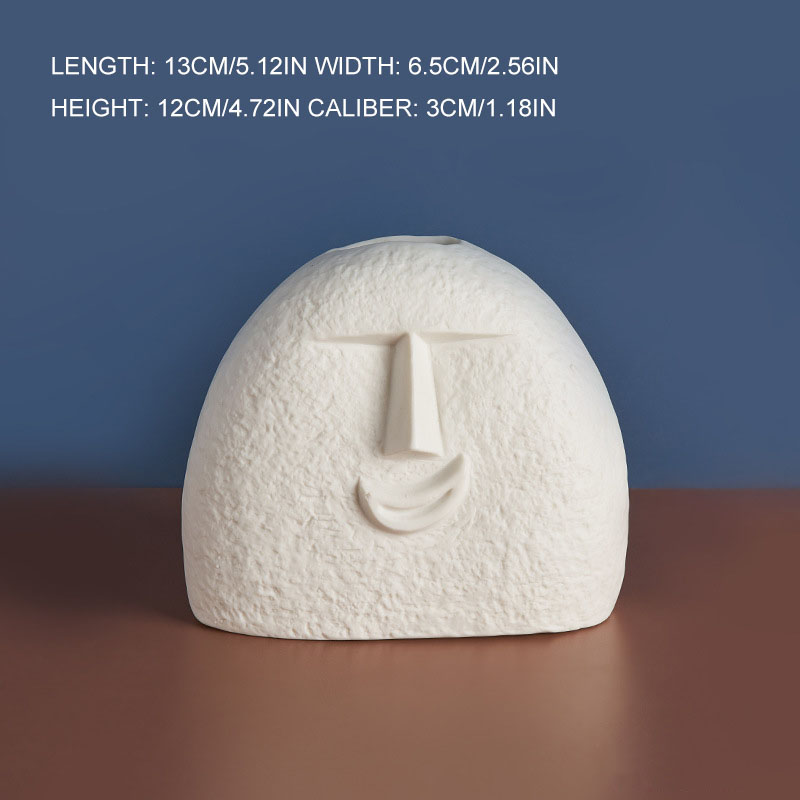 Ceramic Face Vase Decoration Living Room Home TV Cabinet Decoration