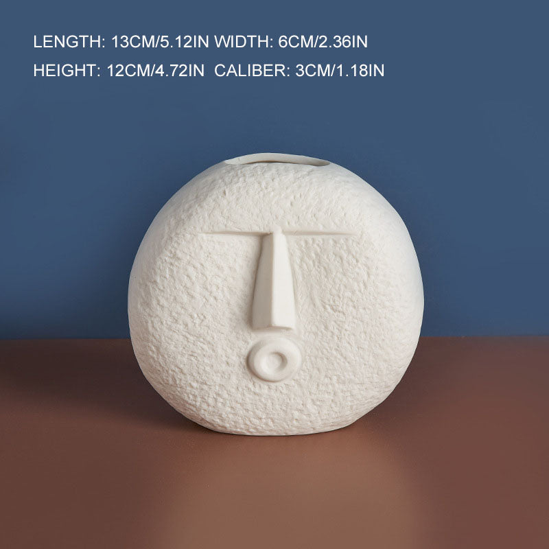 Ceramic Face Vase Decoration Living Room Home TV Cabinet Decoration