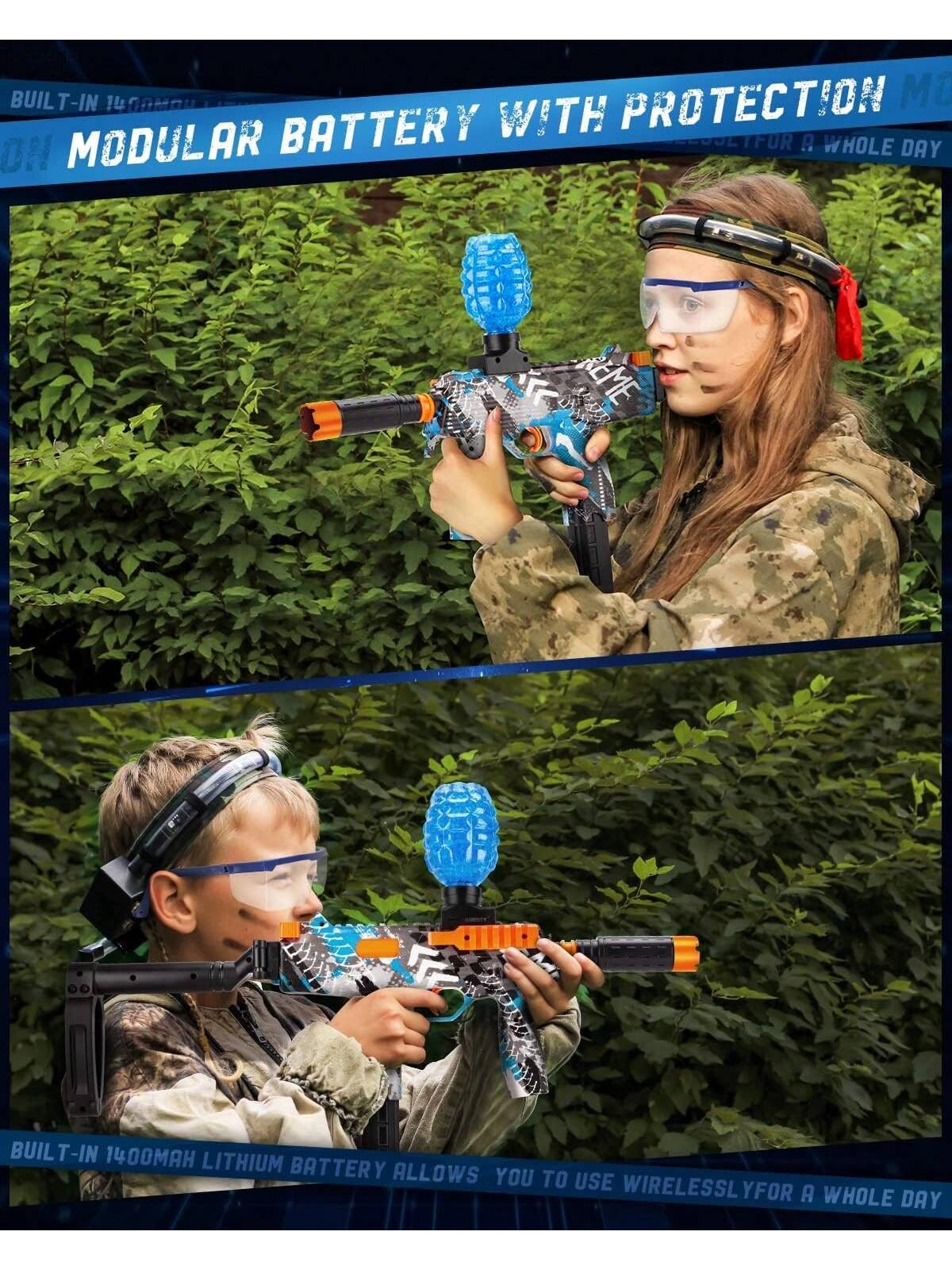 Gel Splatter Ball Blaster, Electric Gel Ball Blaster Toys,Automatic Splat Blaster With 30000pcs Water Gel Balls For Indoor Outdoor Activities Toy Game Backyard Team Game - Boys Birthday For Kids Chris