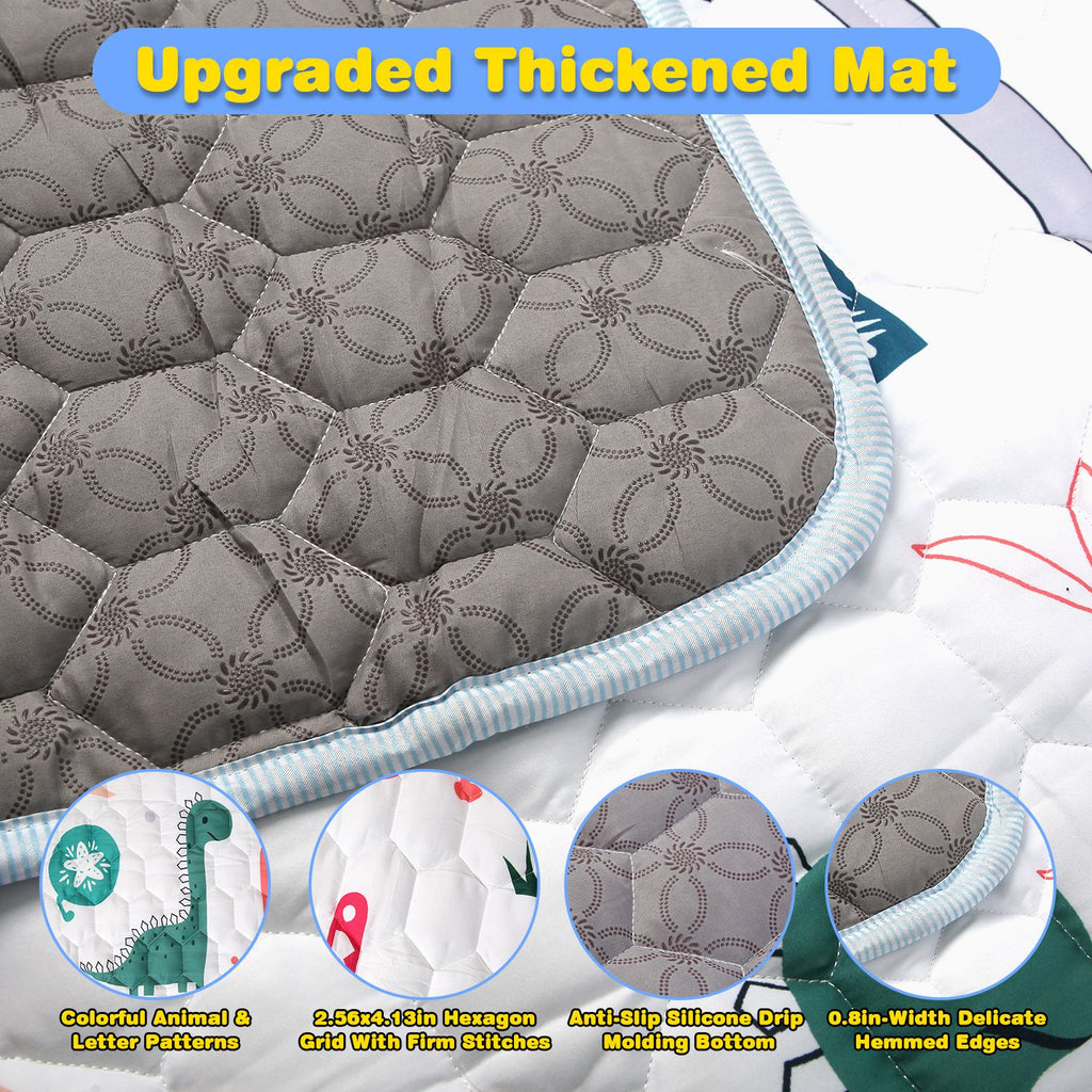 1Pc 71x59IN Or 50X50IN Baby Play Mat Non-Slip Baby Crawling Mat Foldable Playpen Mat Machine Washable For Newborns Infants Babies Toddlers