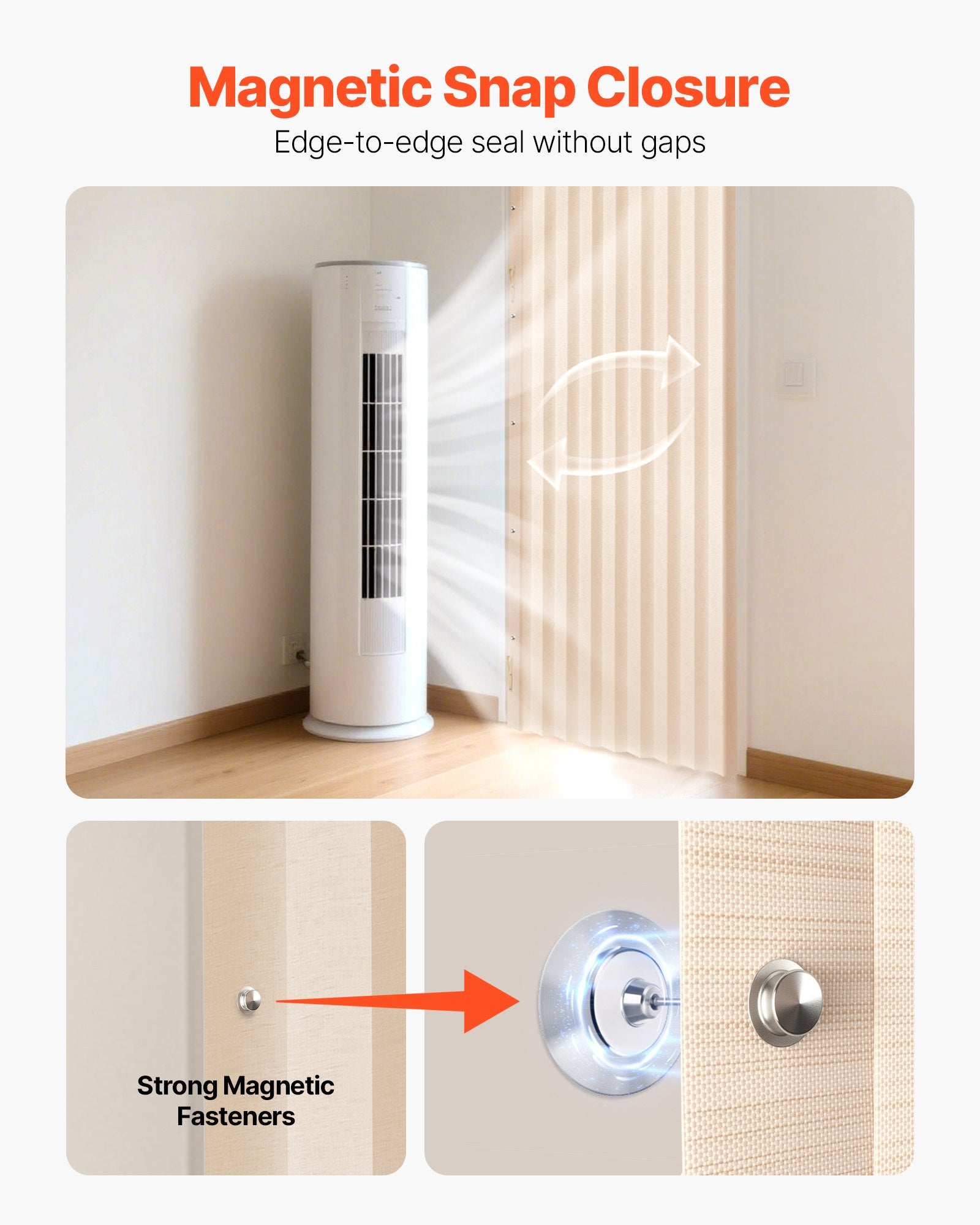 Accordion Door, 47 X 78 Inch, Blackout Fabric Folding Magnetic Door Curtain, With Hanging Hooks, Interior Room Divider For Doorways, Closets, Bedrooms, Bathrooms, Living Rooms, Beige, 1 Panel