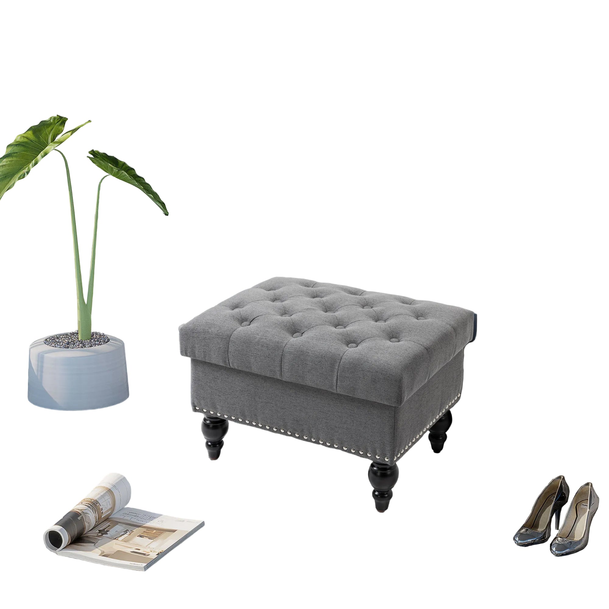 Ottoman with Storage for Living Room