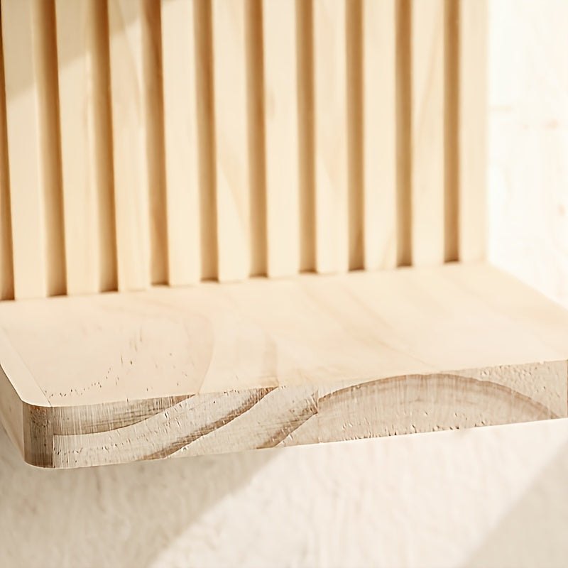 2 Wooden Double Wall Shelves - Simple Faux Wood Curved Shelves With Decorative Tops, Space-saving For Storing Plants, Books And Decorations - Versatile Wall-mounted Organizers For Your Living Room