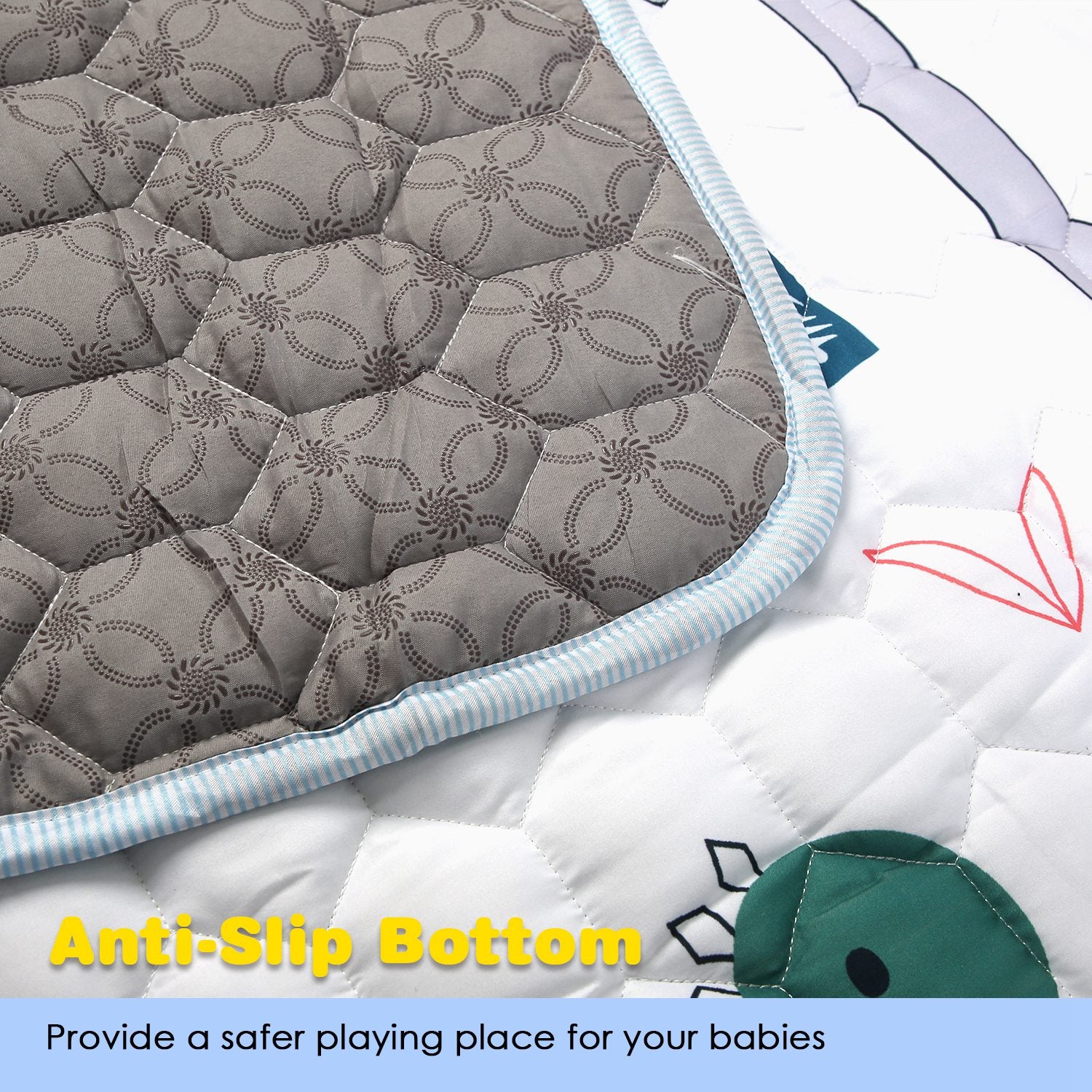 1Pc 71x59IN Or 50X50IN Baby Play Mat Non-Slip Baby Crawling Mat Foldable Playpen Mat Machine Washable For Newborns Infants Babies Toddlers