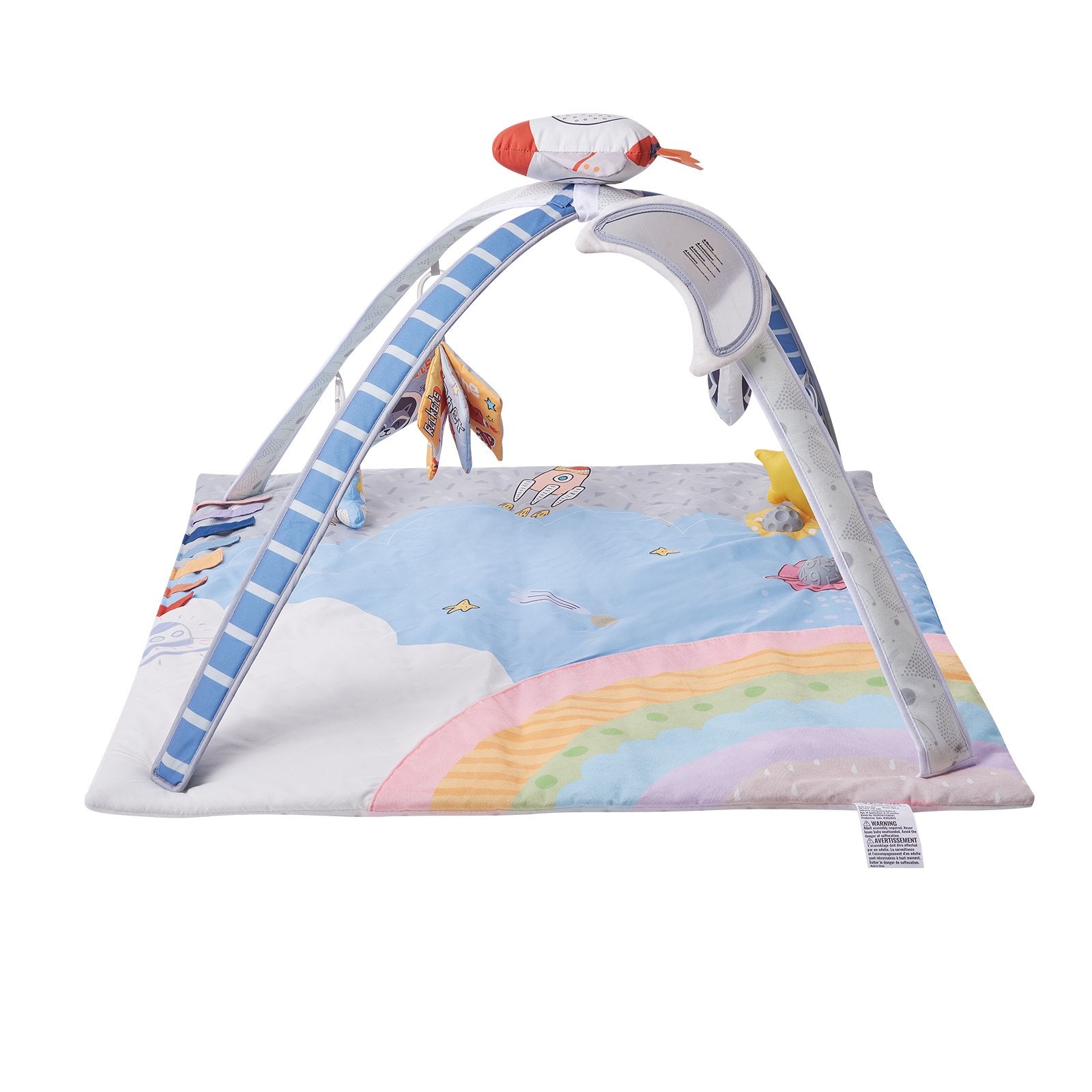 Baby Play Gym Mat Tummy Time Activity Mat With 6 Sensory Toys