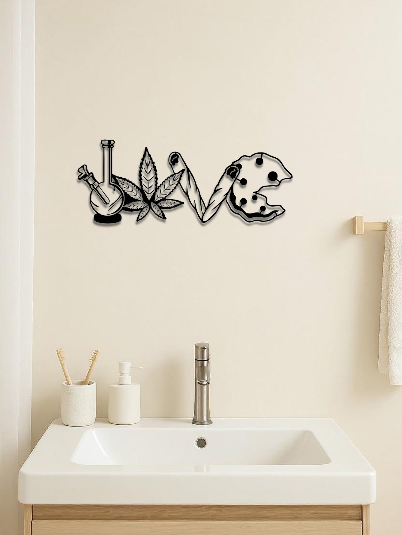 LOVE Metal Letter Wall Pendant - Versatile Decor For Living Room, Bedroom
