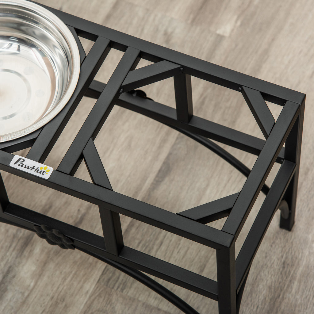 17" Double Stainless Steel Heavy Duty Dog Food Bowl Elevated Pet Feeding Station