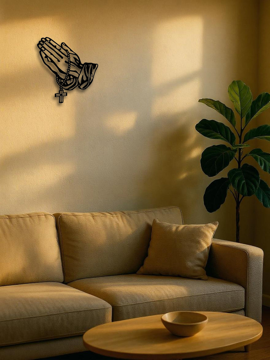 Gothic Black Metal Cross Wall Art,Prayer Faith Decor For Bedroom, Living Room