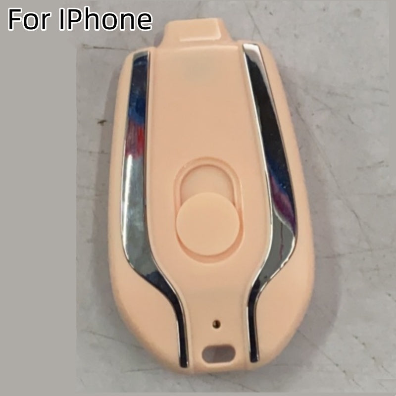 1500mAh Mini Keychain Power Bank, Type-C Portable Charger for Fast Emergency Use