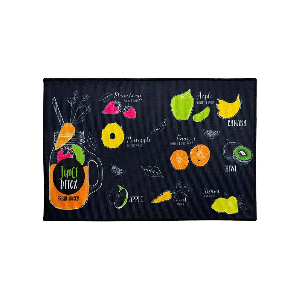 Printed Non-Slip Absorbent Door Mat Durable Polyester Kitchen Design