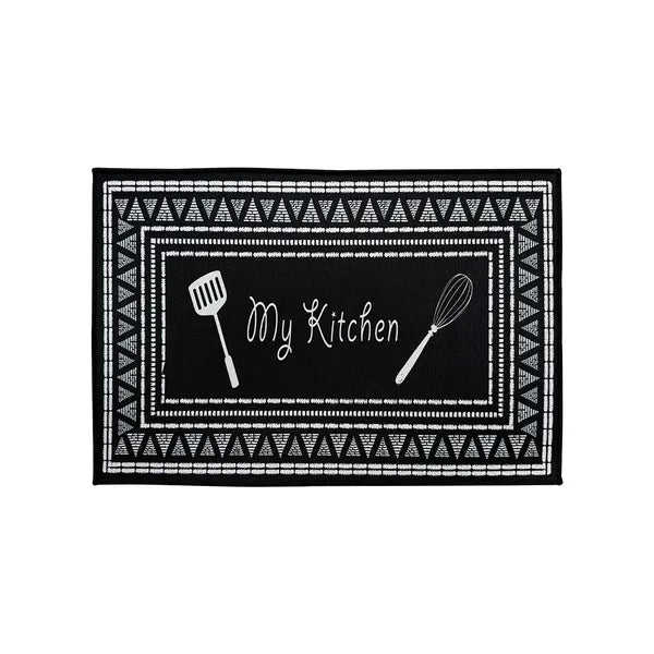Printed Non-Slip Absorbent Door Mat Durable Polyester Kitchen Design