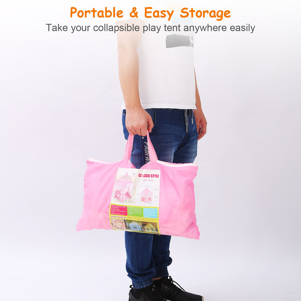 1Pc Kids Play Tents Princess For Girls Princess Castle Children Playhouse Indoor Outdoor Use With Carry Case