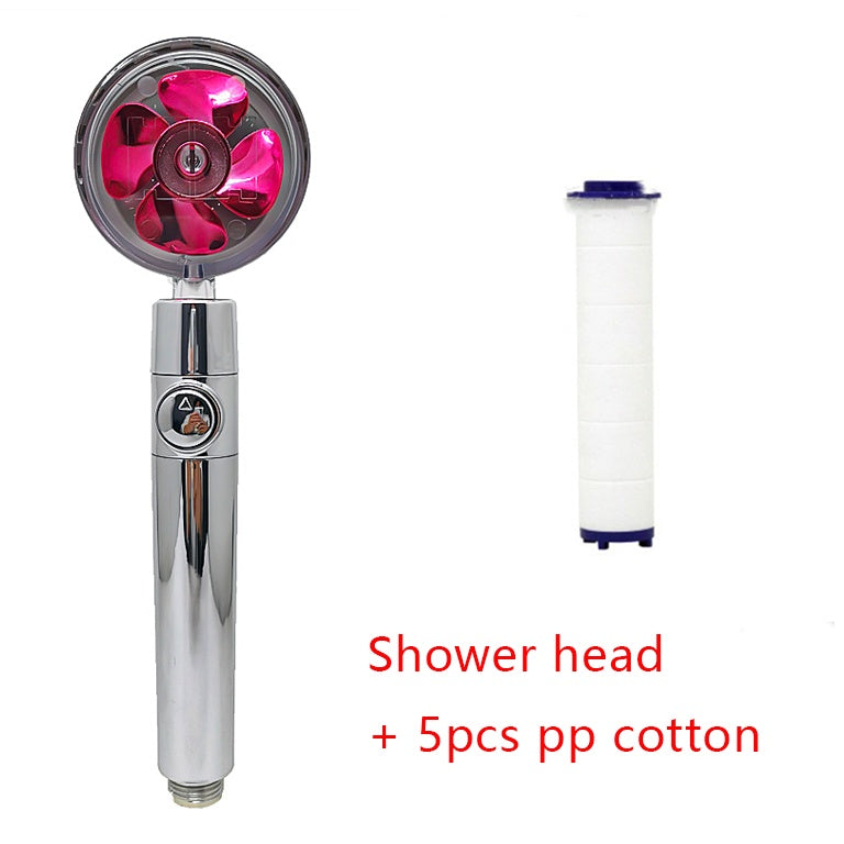 360° Rotating Water-Saving Shower Head ABS High-Pressure Spray Nozzle