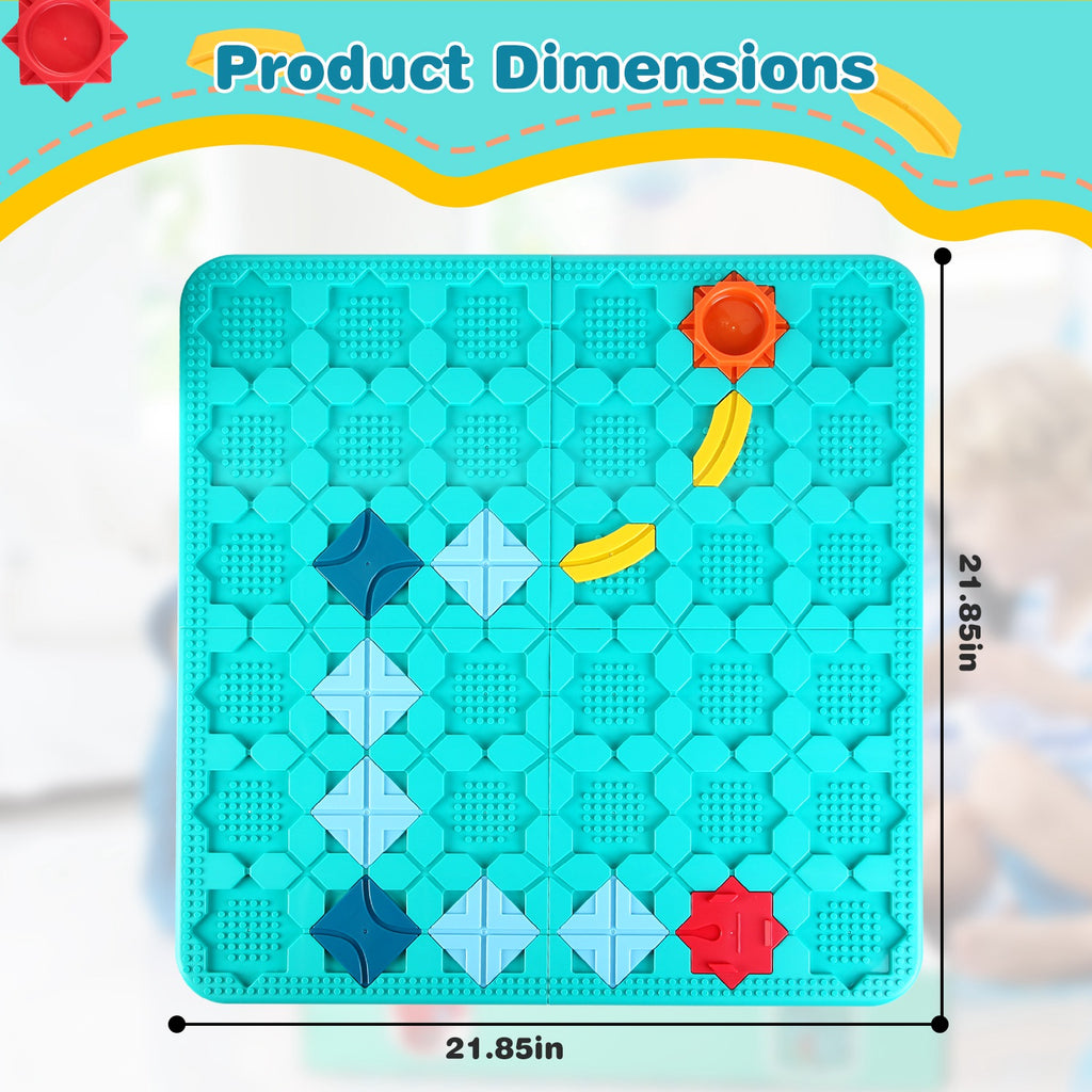 1Pc Kids Logical Road Builder Toy Brain Teasers Puzzles Montessori Toys Preschool Educational Learning Toys Puzzle STEM Board Game For 3 To 8 Years Old Boys Girls Birthday Gift