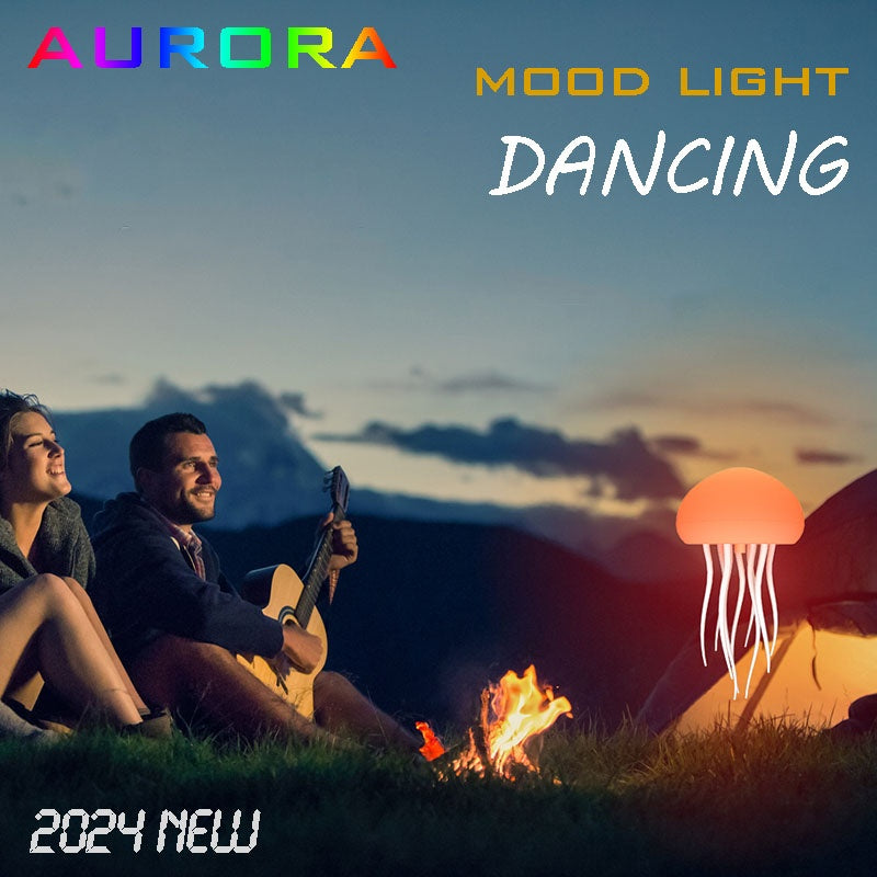 LED Jellyfish Light RGB Gradient Jellyfish Light With Dancing Legs And Touch Sensor, Rechargeable Cute Table Lamp For Bedroom, Living Room