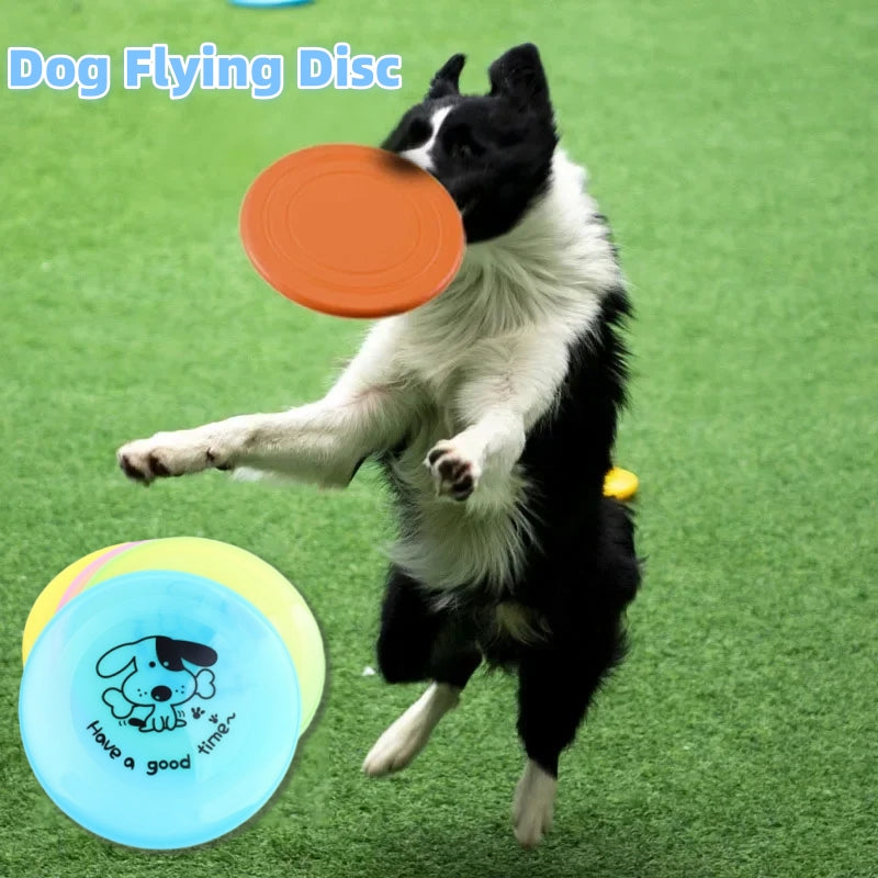 Silicone Flying Saucer Dog & Cat Toy, Chew-Resistant Interactive Training Disc