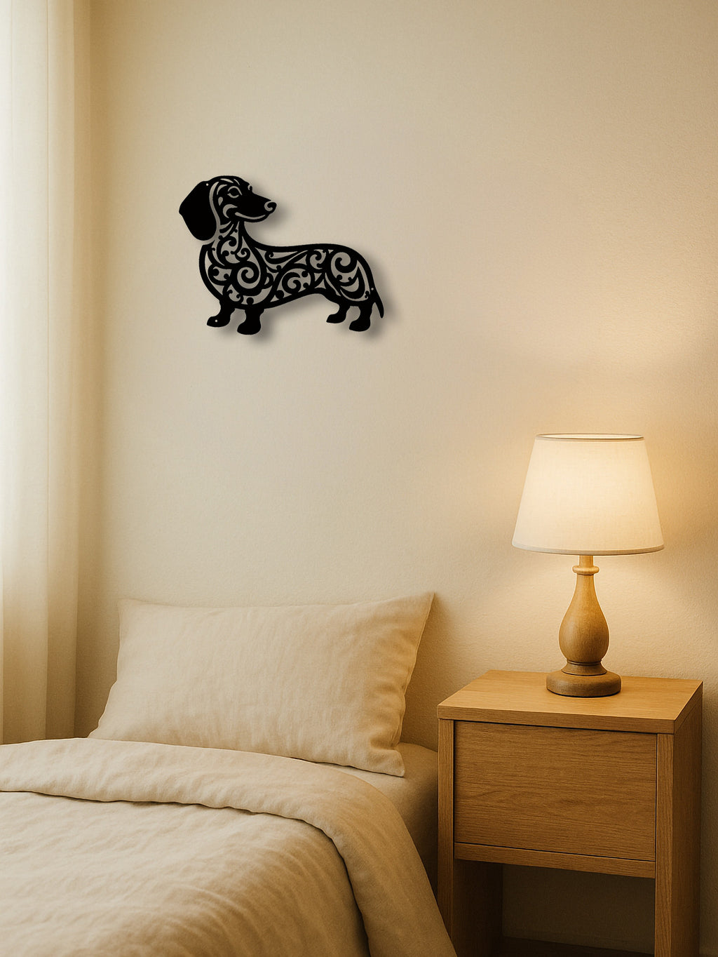 Iron Dachshund Dog Metal Wall Art,Modern Home & Outdoor Decor For Living Room
