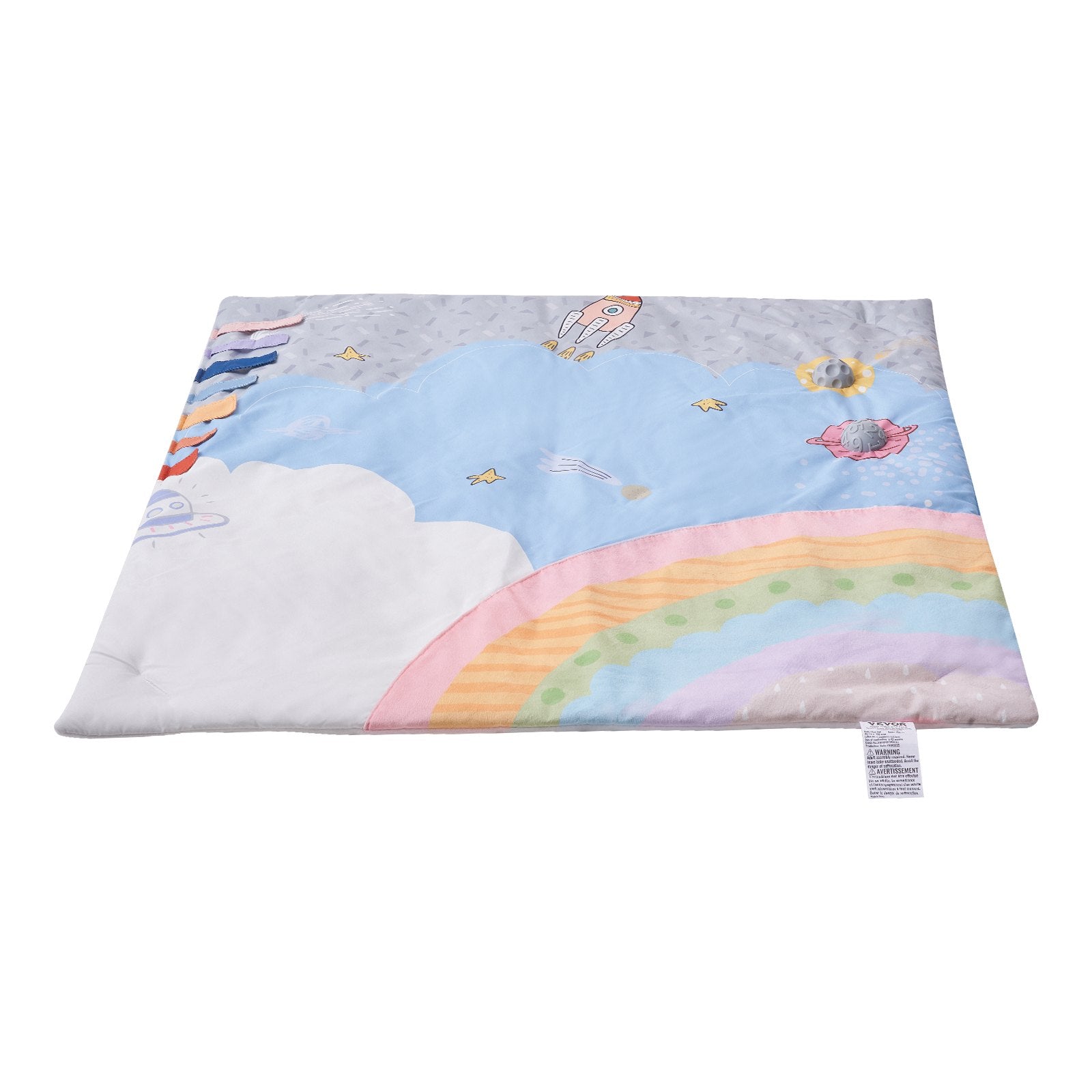 Baby Play Gym Mat Tummy Time Activity Mat With 6 Sensory Toys