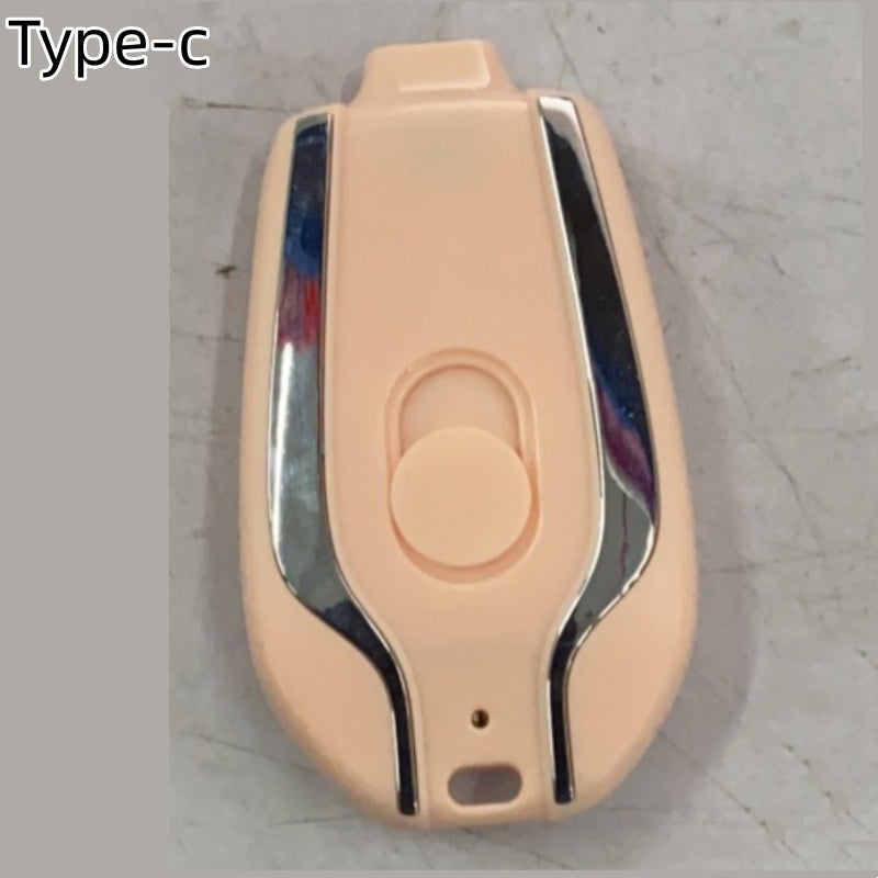 1500mAh Mini Keychain Power Bank, Type-C Portable Charger for Fast Emergency Use