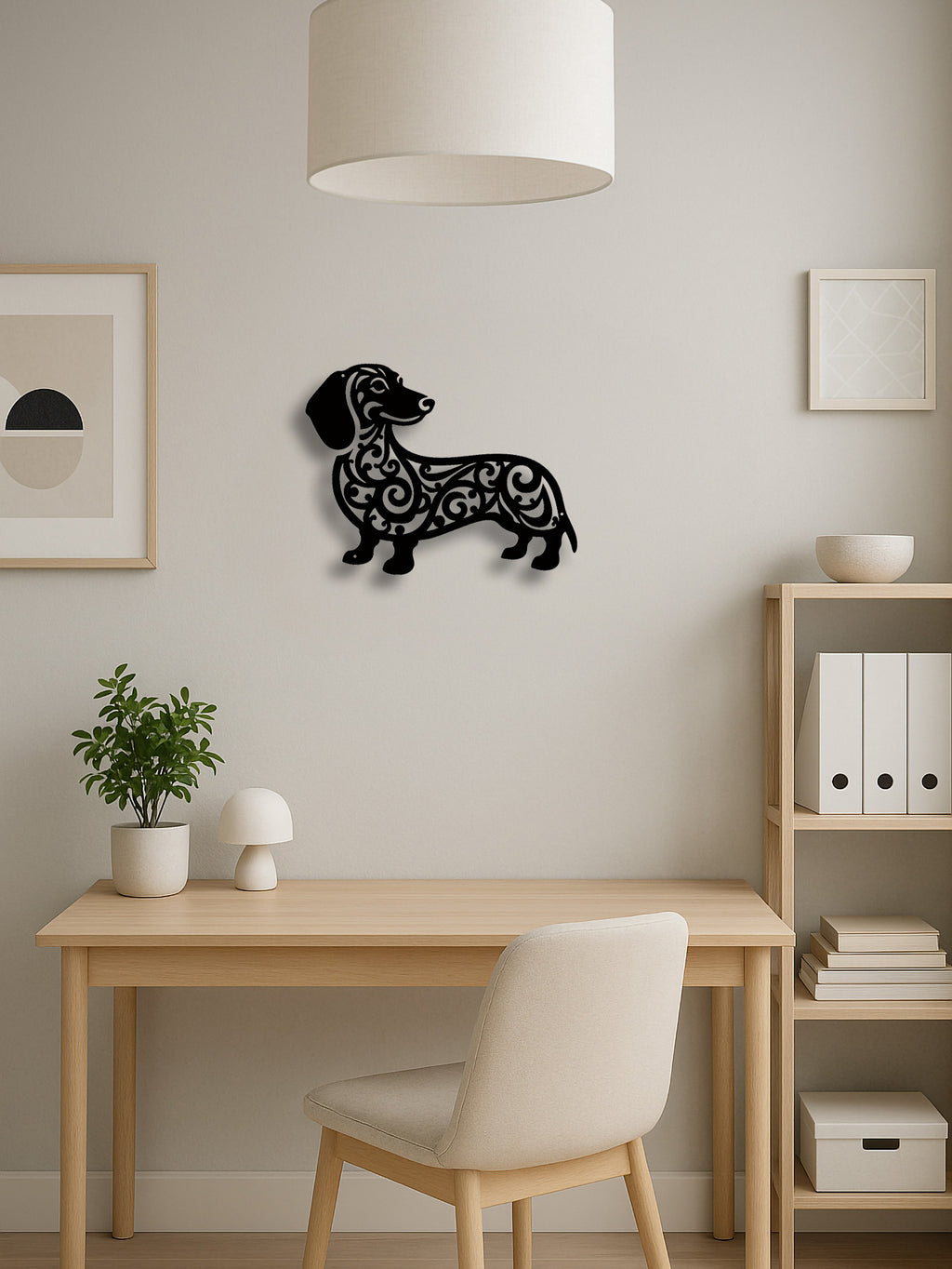 Iron Dachshund Dog Metal Wall Art,Modern Home & Outdoor Decor For Living Room
